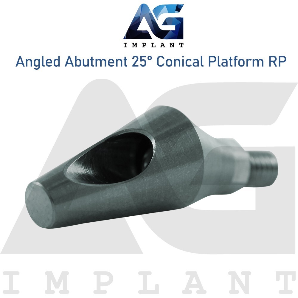 Dental Titanium Regular Platform Angulated Prosthetic 25° Conical Hex 2.65mm