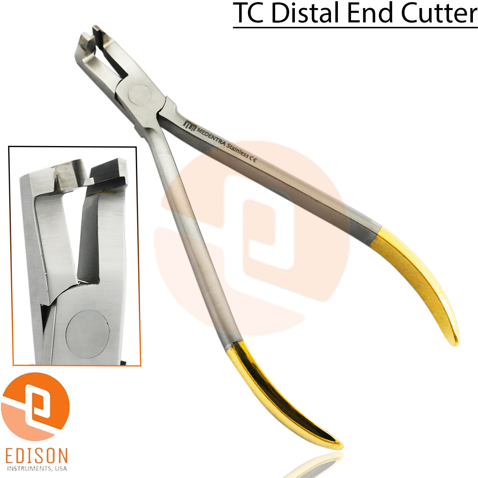 Orthodontic TC Distal End Cutter Hard Wire Bracket Holding Tweezers Dental Plier