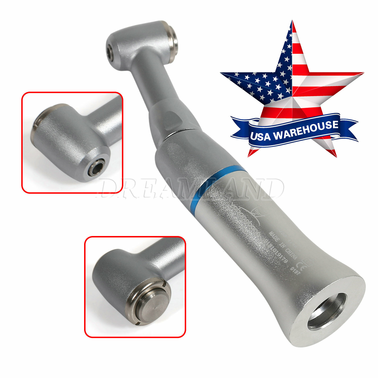 Pack of NSK Style Dental Slow Low Speed Contra Angle Handpiece Push Button type