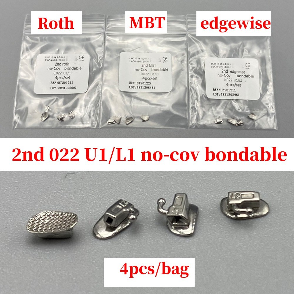 4*Dental Orthodontic Buccal Tubes Braces 2nd Molar Roth/MBT/edgewise 022 U1/L1
