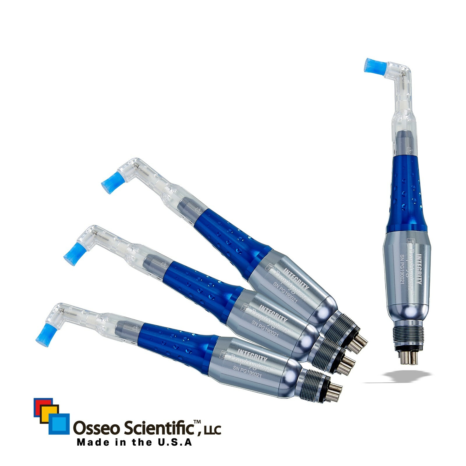 4 x Dental Hygiene Prophy Handpiece USA, INTEGRITY II – 360 Swivel – New Blue