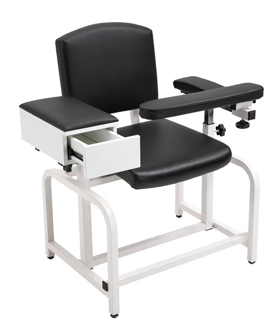 Phlebotomy Chair with Drawer – Black