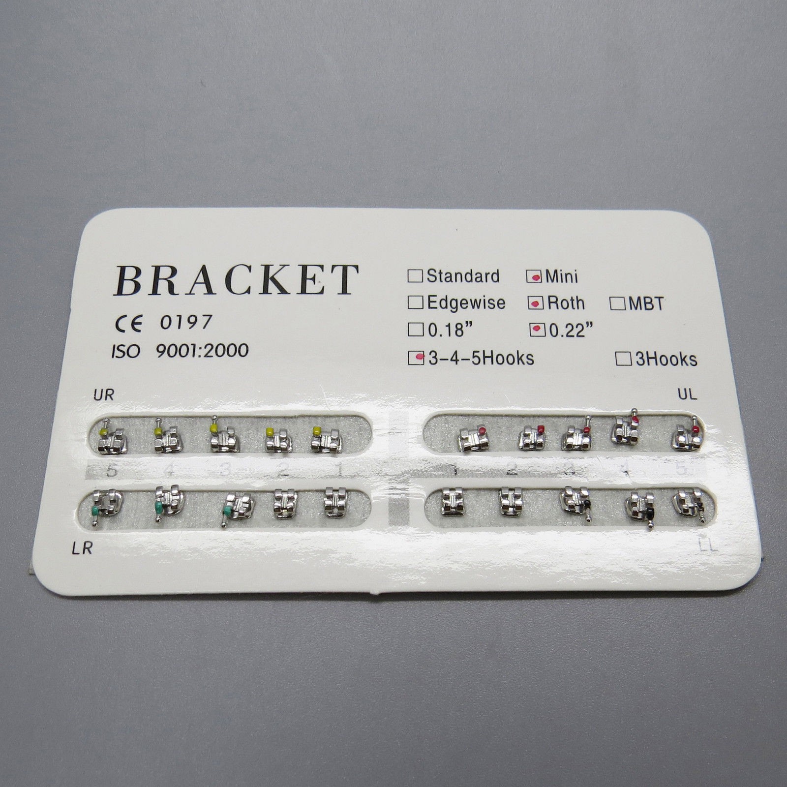 Orthodontic KIT Include Brackets Elastomeric Ligature Ties and 10 bag of Wires