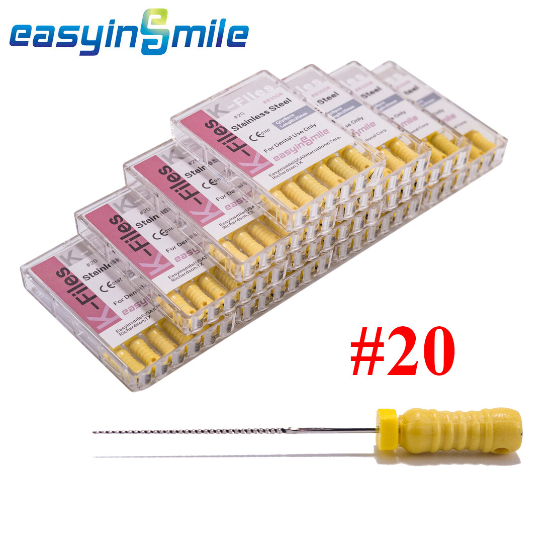 60Pc Dental Root Canal Hand Files Stainless Steel K-Files #6/#8/#10 25MM Endo US