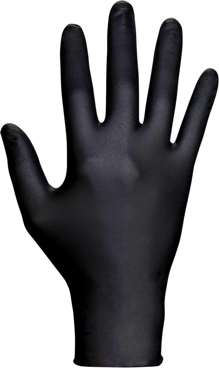 SAS Safety 66519 Nitrile Raven Powder-Free Disposable Glove, X-Large Case of 100