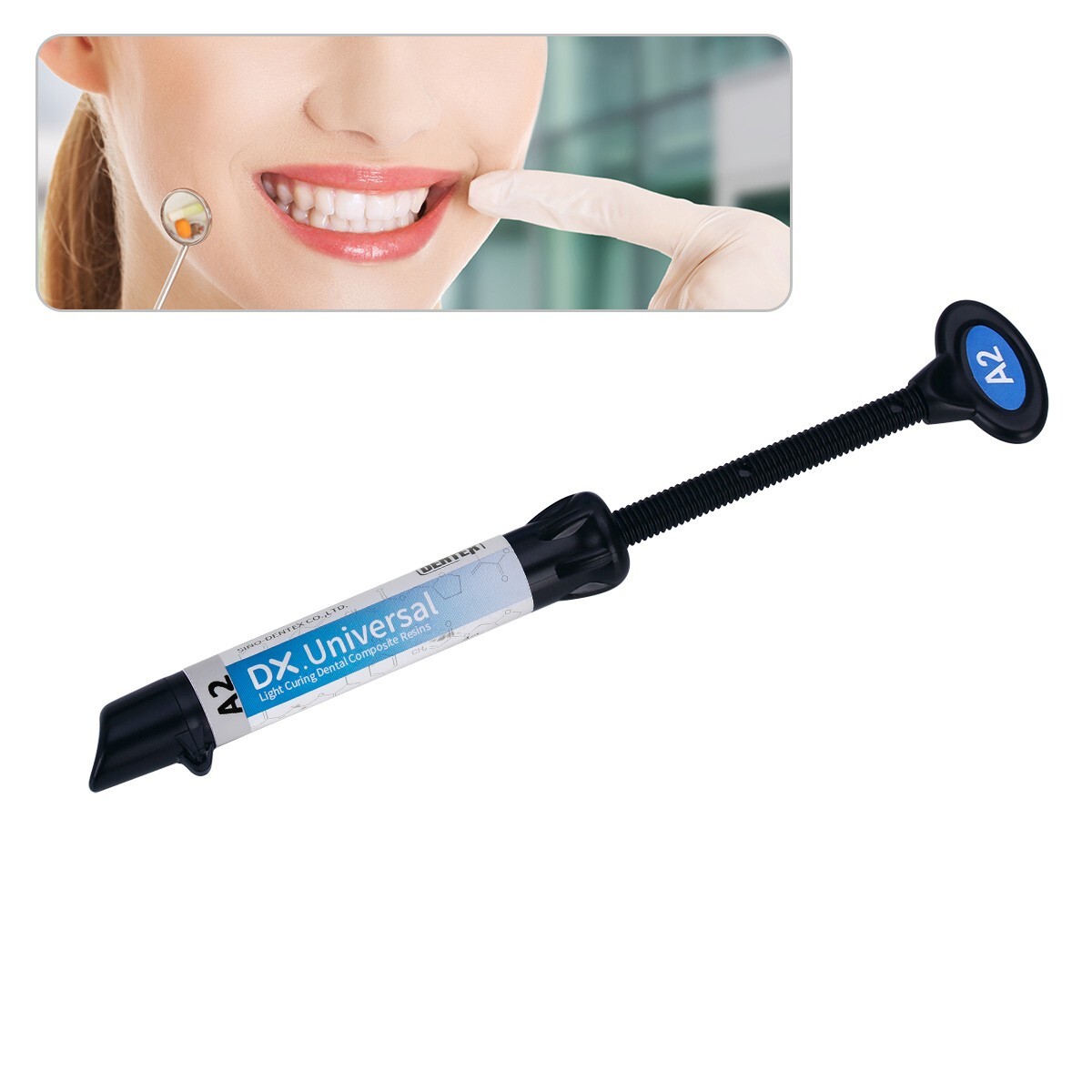 Dentex Dental Universal A1 A2 A3 A3.5 B1 B2 Recambio de Resina Compuesta de Foto