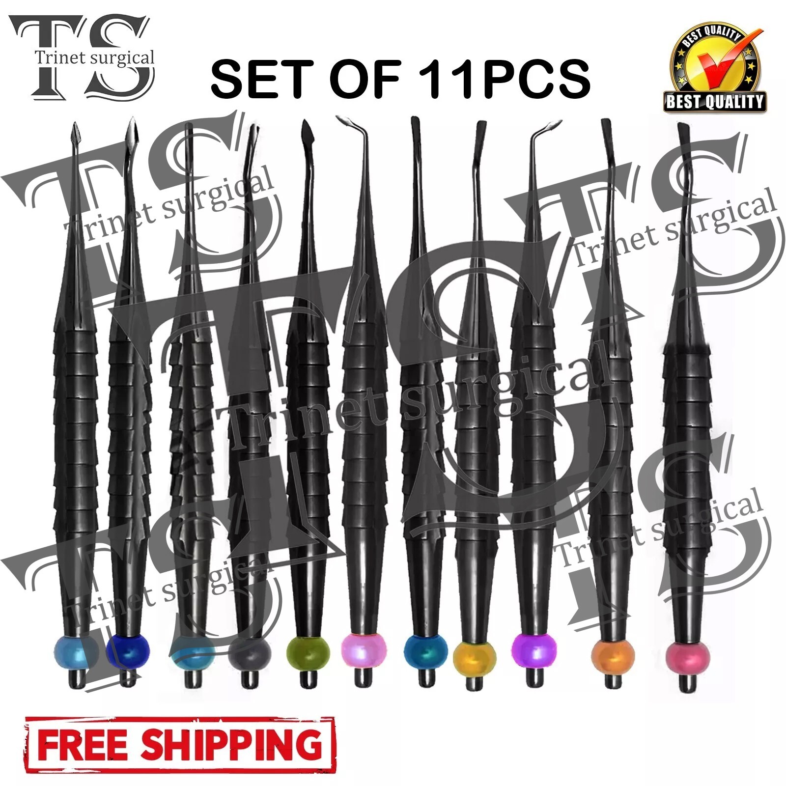 11pcs PDL Root Elevator Proximator Luxating Spade Dental Instruments free ship