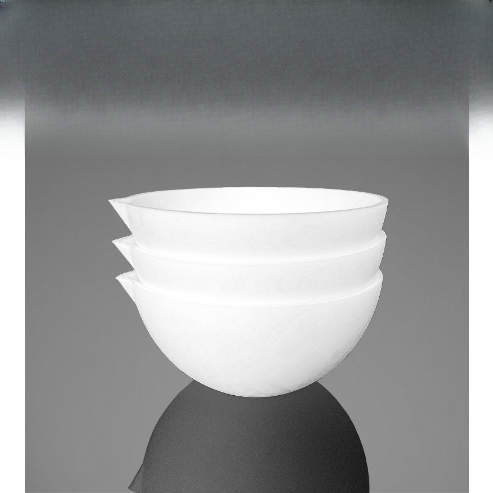 PTFE F4 Evaporation Dish, Round Flat Bottom Corrosion Resistant Lab Container
