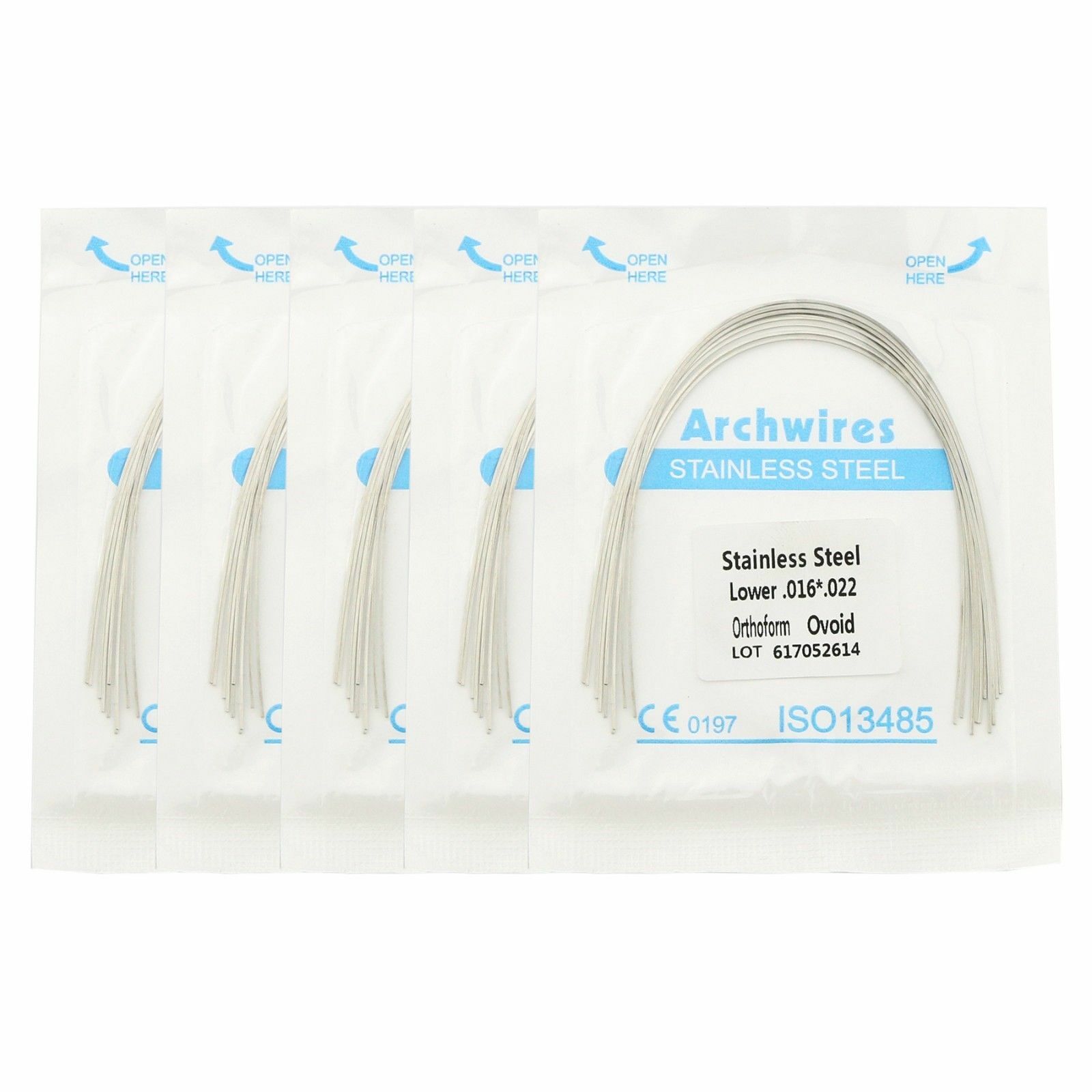 1 Pack Dental Stainless Steel Rectangular/Round Oval Ovoid Arch Wire Upper/Lower