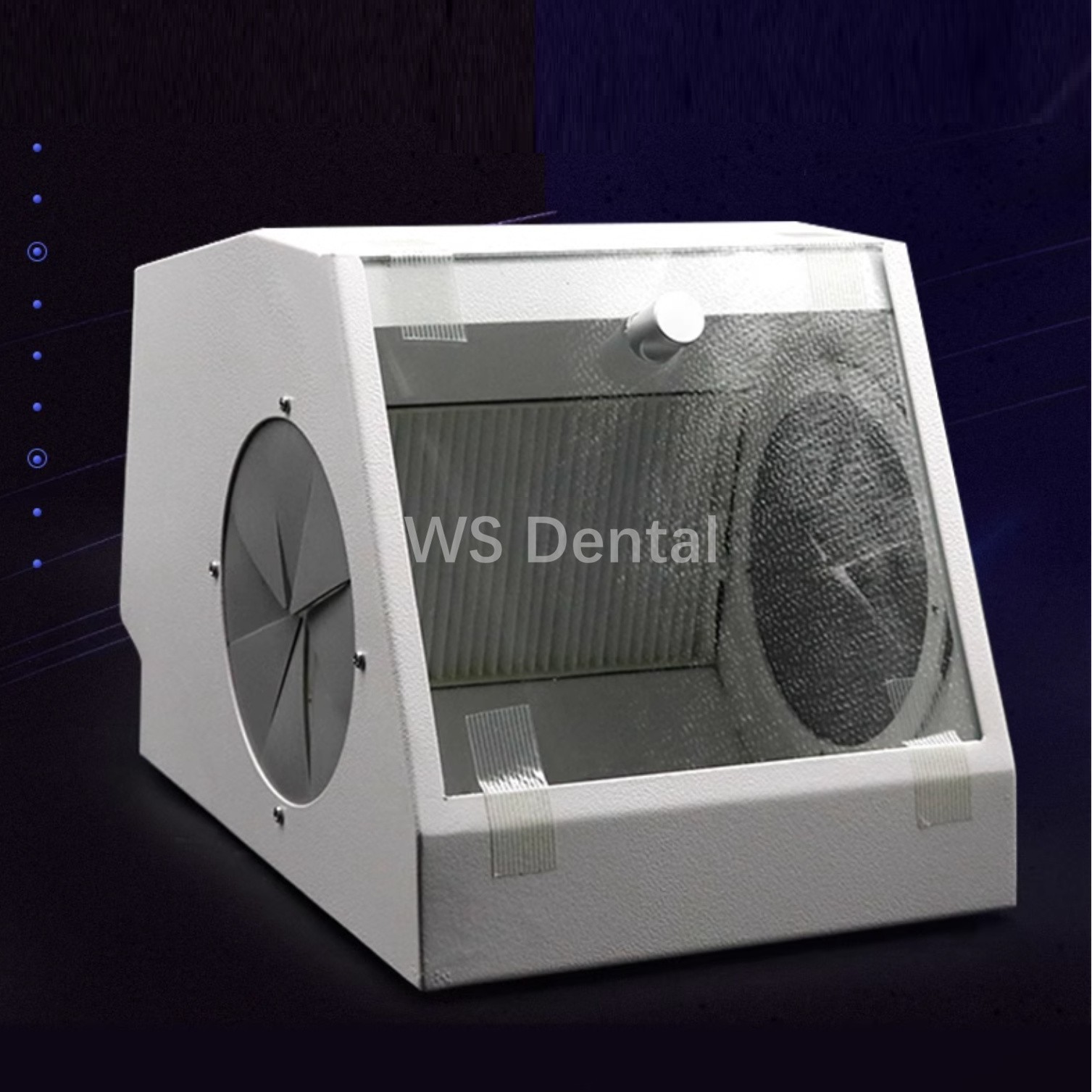 Dental Grinding Polishing Box LED Sandblasting Dust-proof Case Lapping Protector