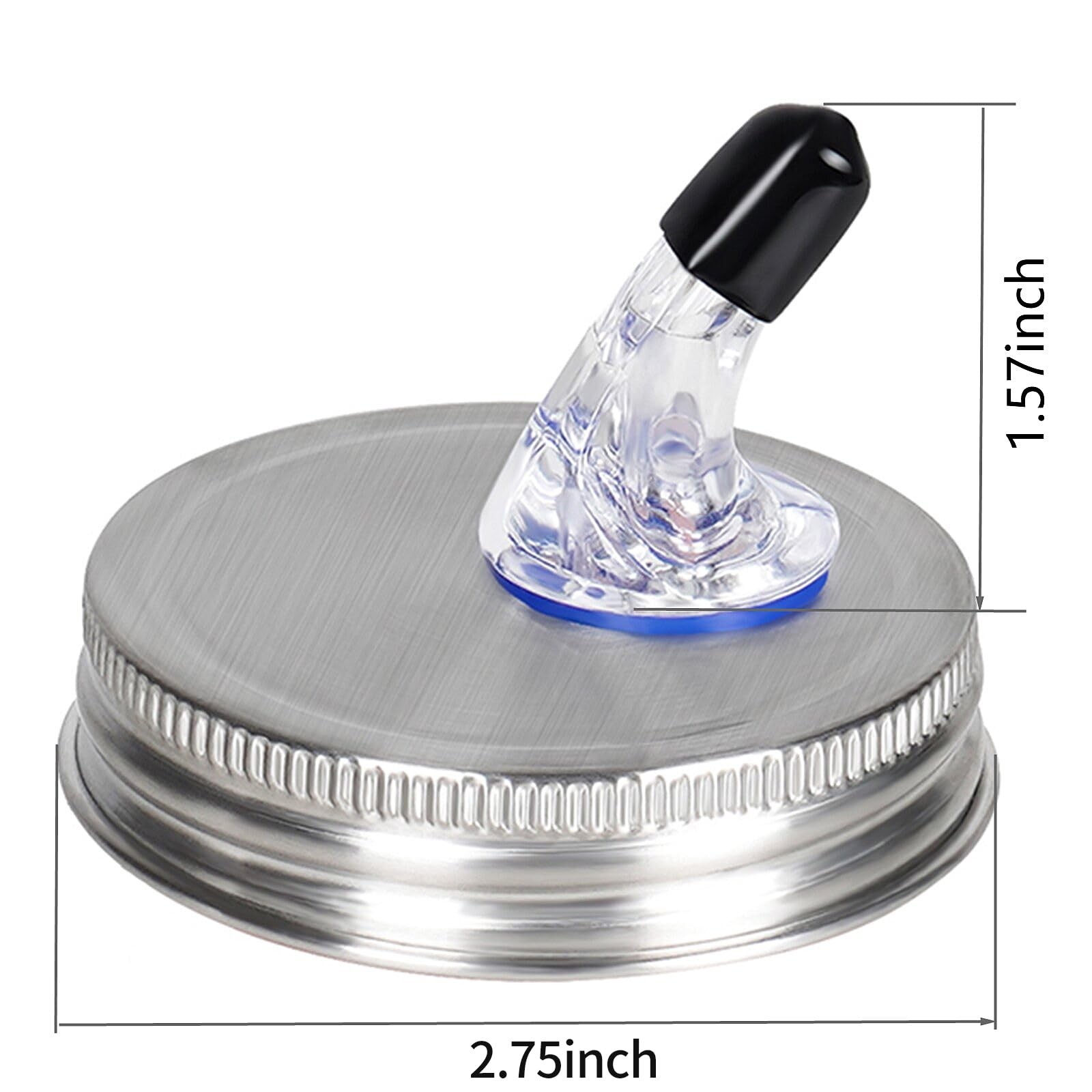 Stainless Steel Mason Jar 2.75 Inch Regular Mouth(New Style), silver lid 1