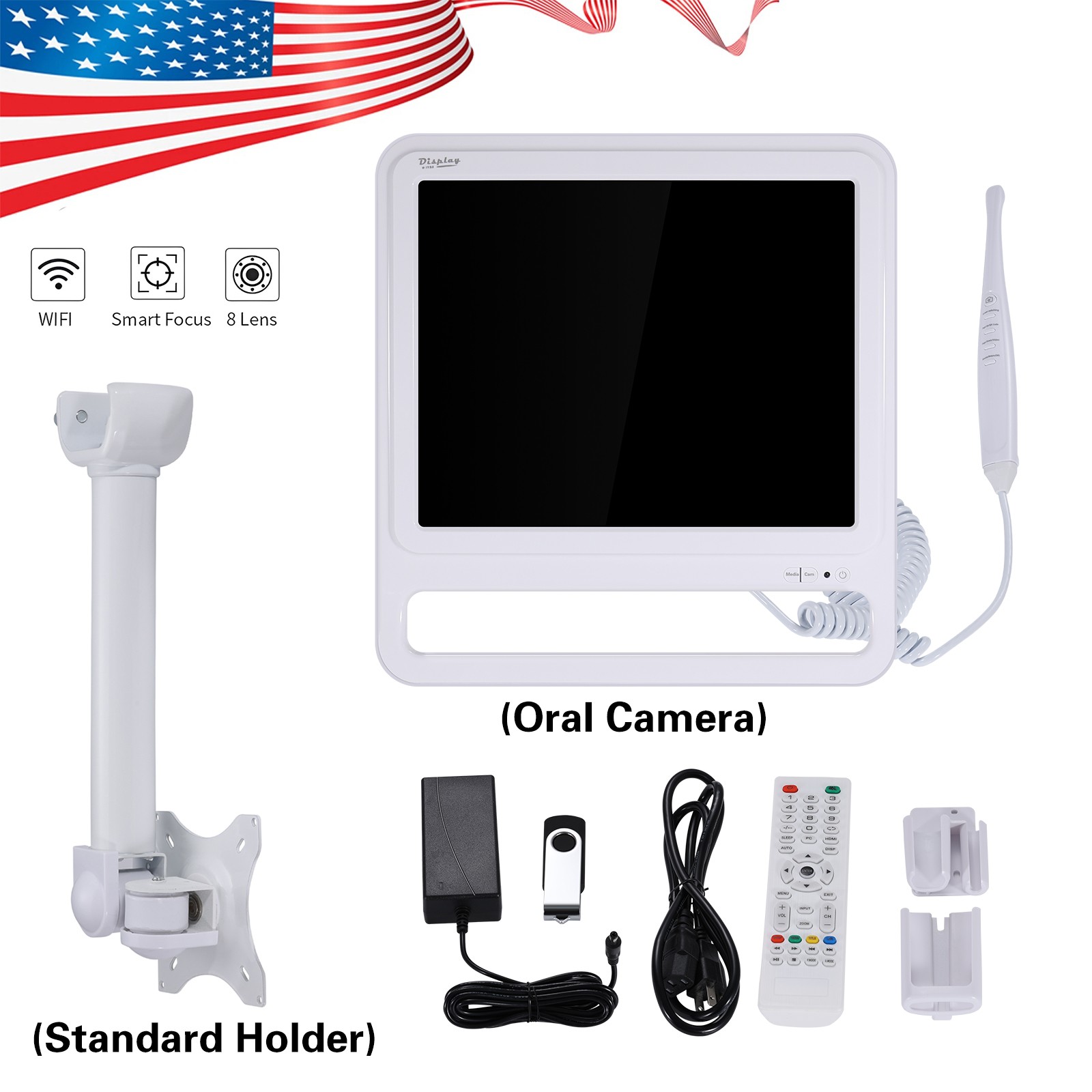 Dental Digital 8 Cold LED Intraoral Camera 1080P HD Wifi Intra Oral Scanner