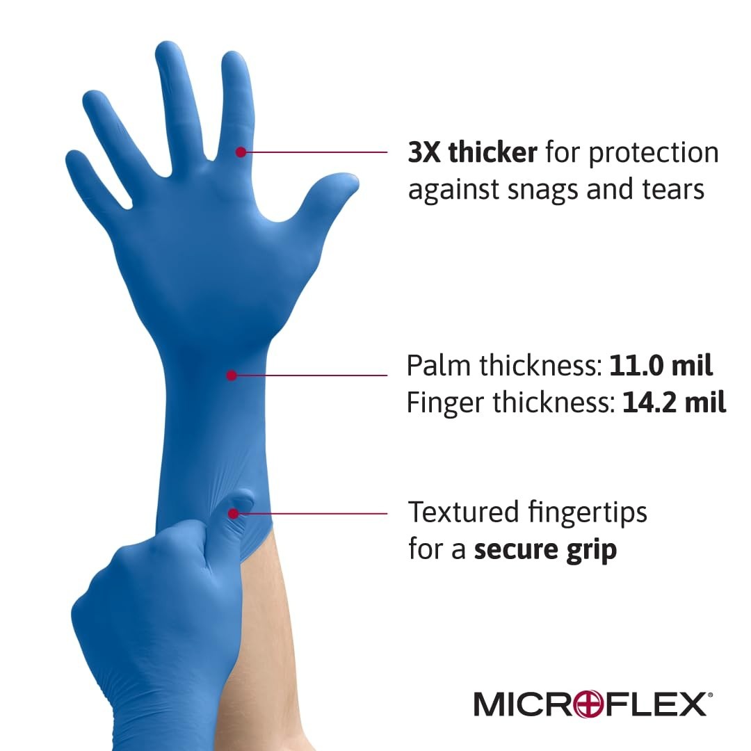 Durable & Waterproof MICROFLEX SafeGrip SG-375 Latex Gloves – 500 Pack (Small)