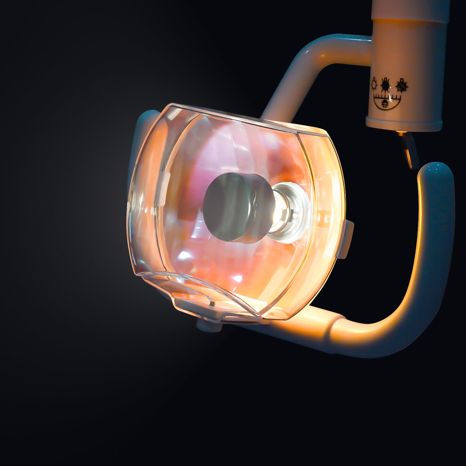 50W Wall-Mounted Dental Surgical Halogen Light Shadowless Lamp Light with Arm US