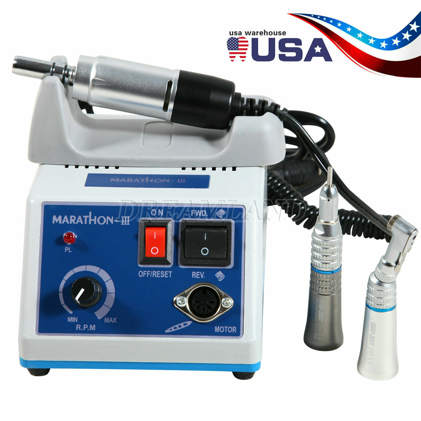 Dental Lab Marathon-III Micromotor N3 /Contra Angle Straight Handpiece E type st