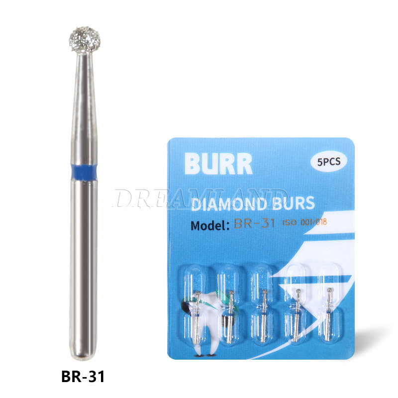 Dental Diamond Burs for High Speed Handpiece Medium FG1.6mm BR ball Round BR