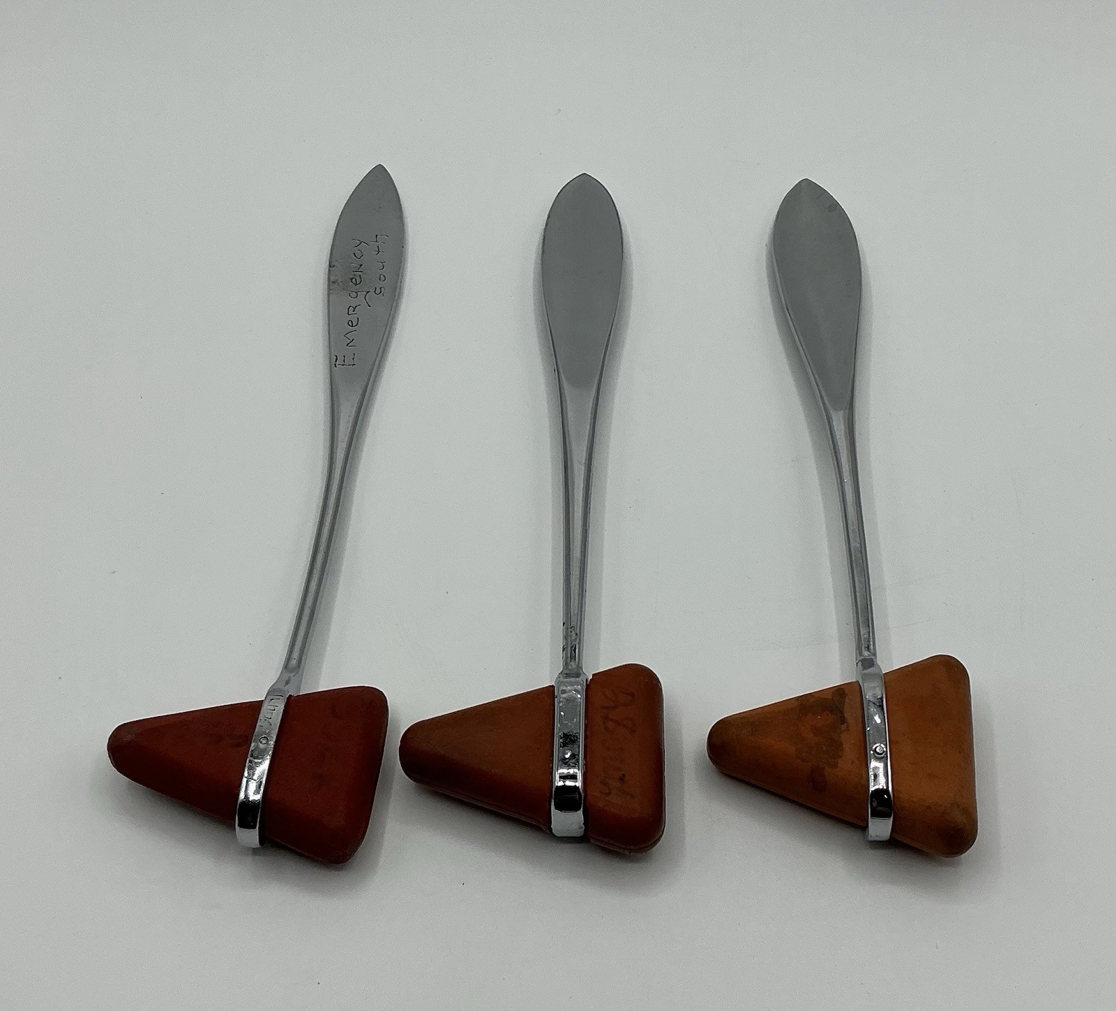 3 Taylor Percussion Reflex Tomahawk Hammer Medical Lot USA Taiwan Pakistan