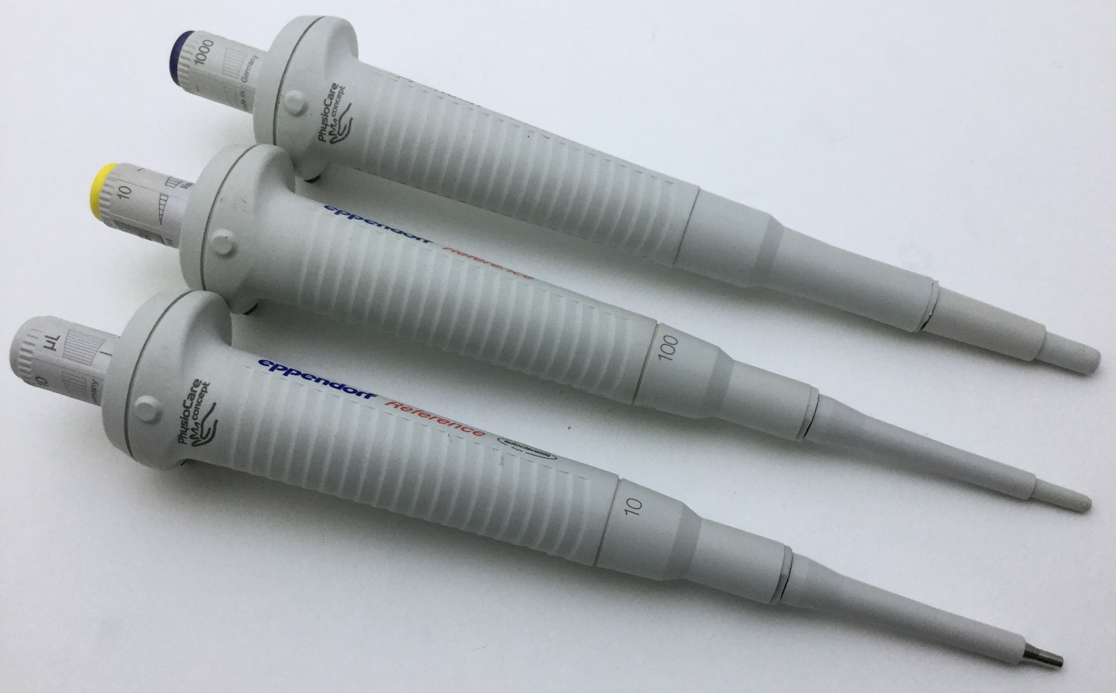 Eppendorf Reference Pipette Set | 10uL, 100uL, and 1000uL | Cleaned Calibrated