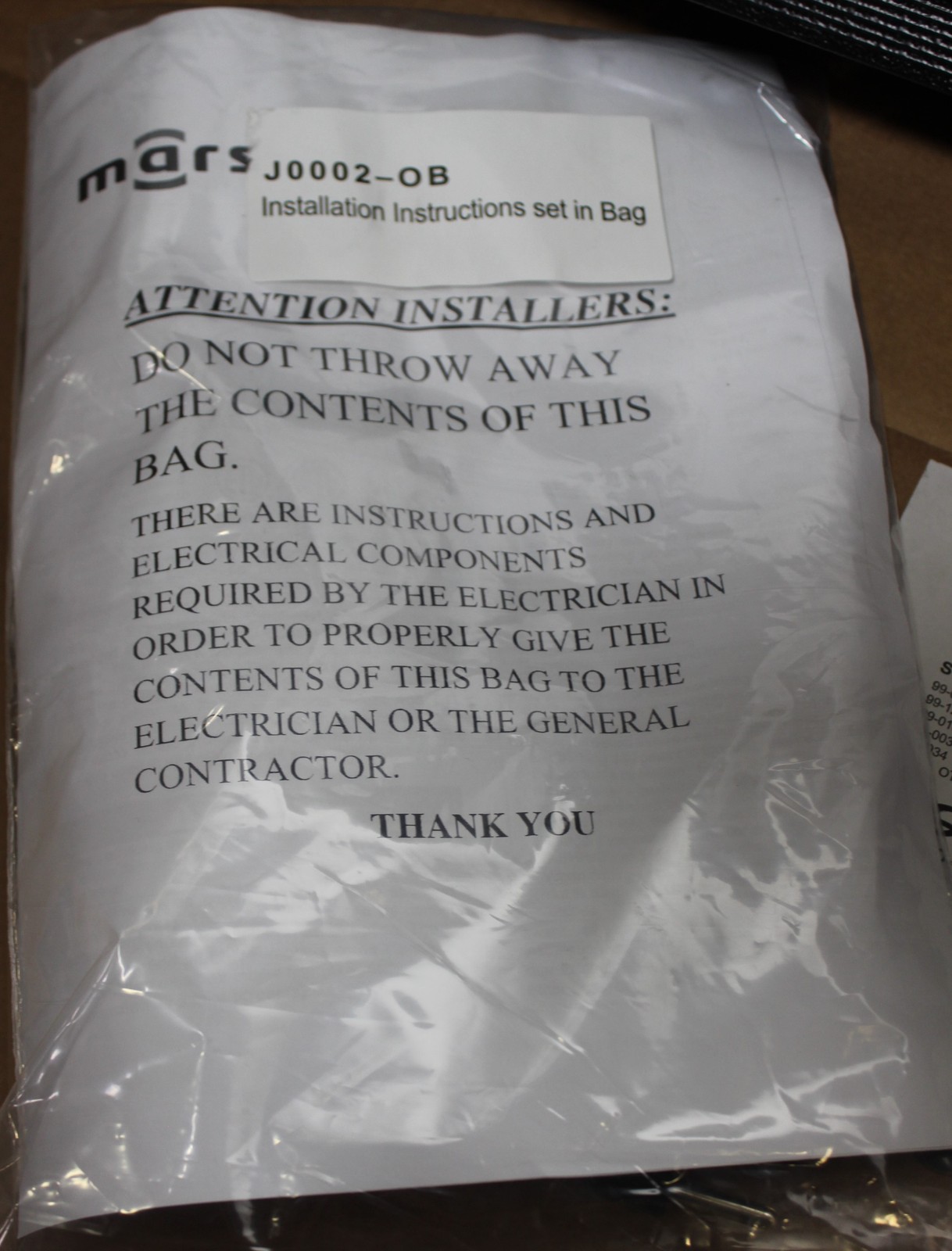 Mars LPN236-1UA-OB Sanitation Air Curtain 1/6HP 120V 60Hz, ETL Cert (3363853)