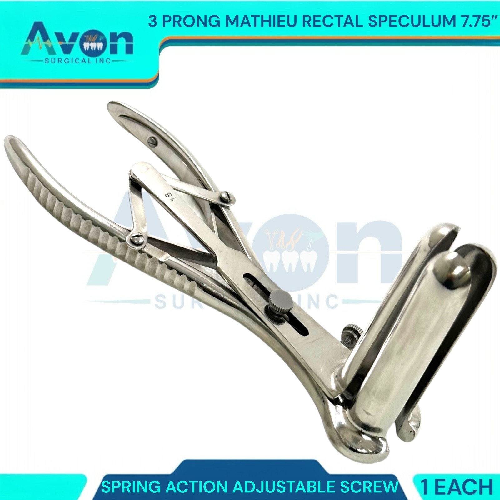 New Premium Grade Mathieu Anal Speculum 3 Prong Prop Display