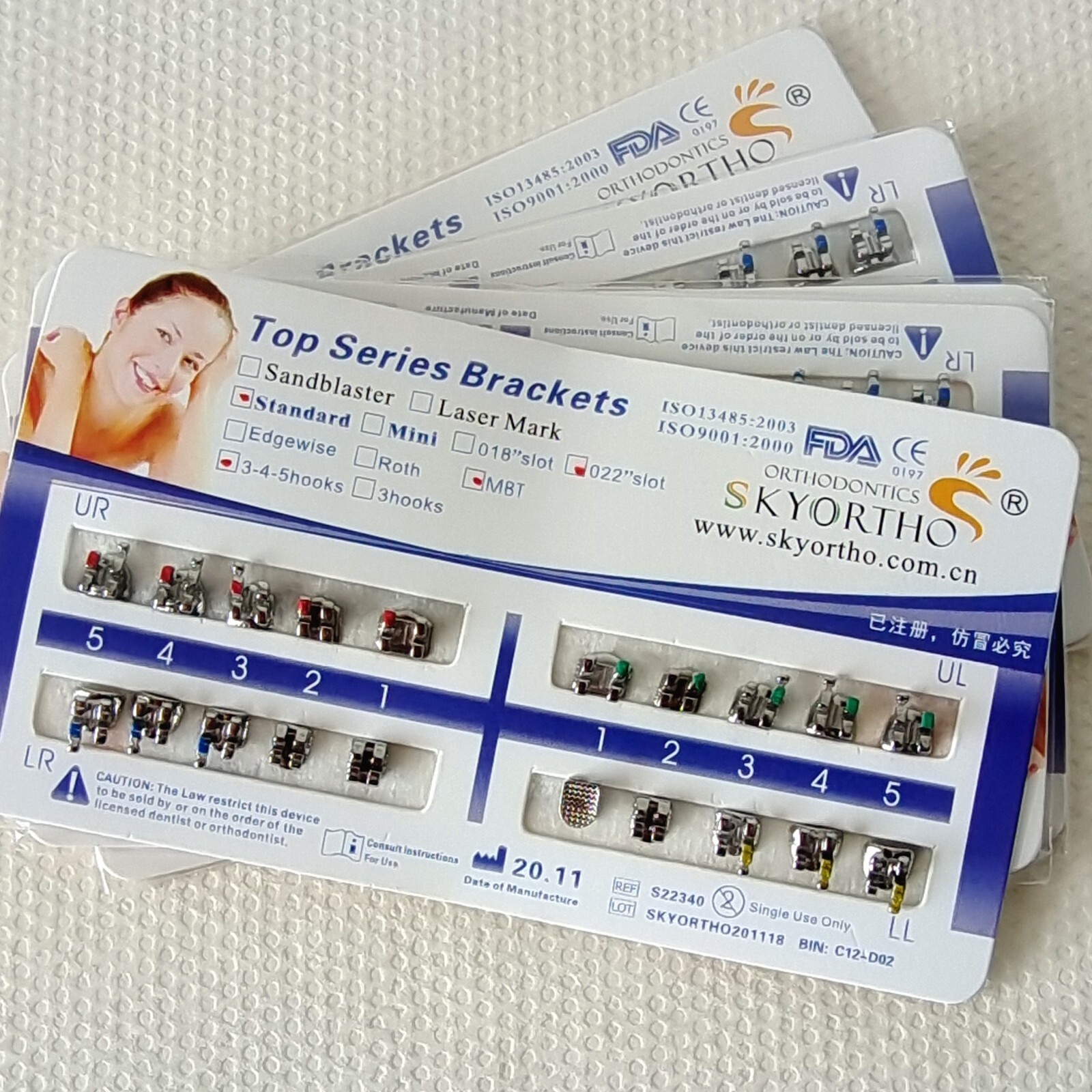 20pc/Kit Dental Orthodontic Bracket Braces Teeth Alignment Straightening MBT