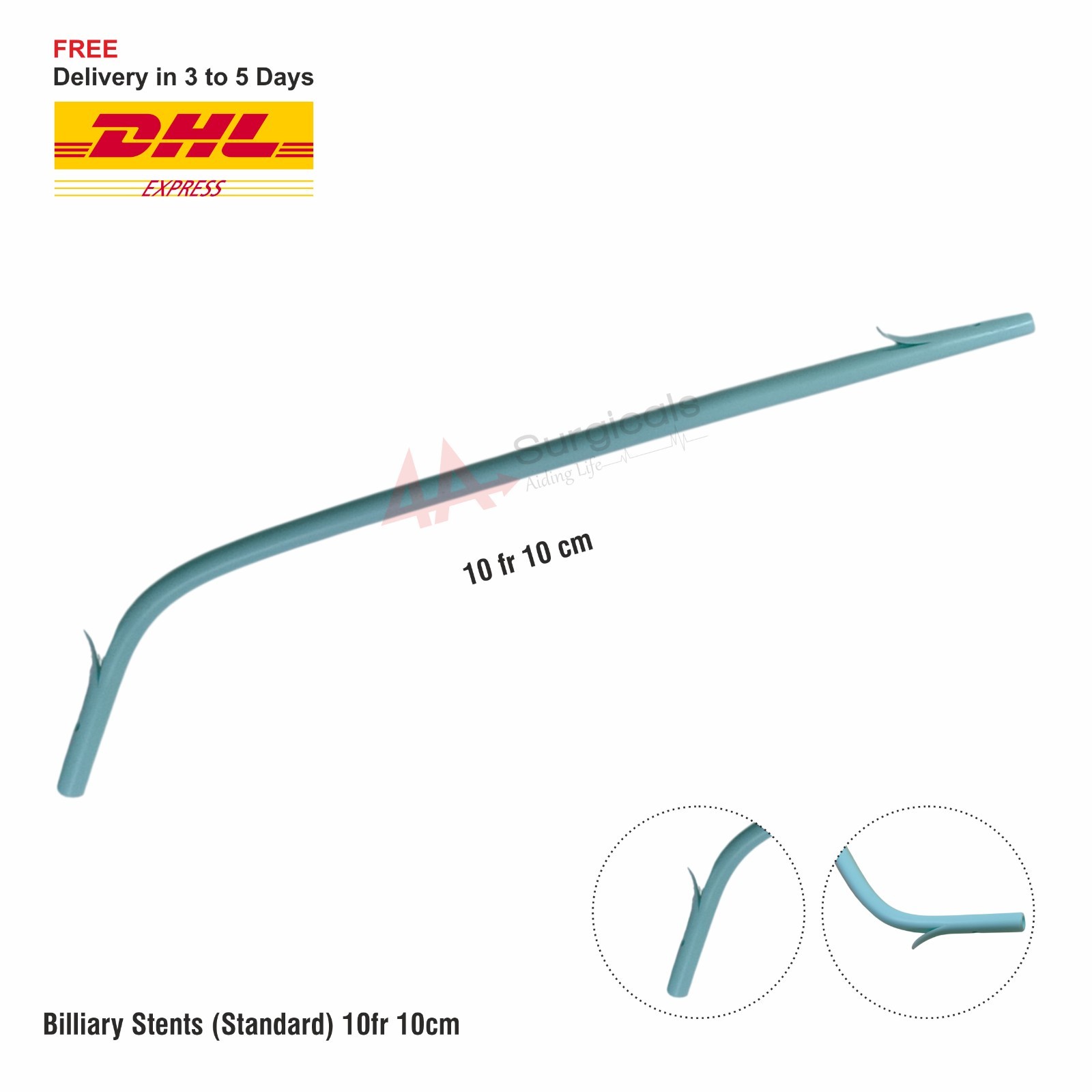 4A Biliary Stent 10 FR / 10 CM standard (Set of 5)