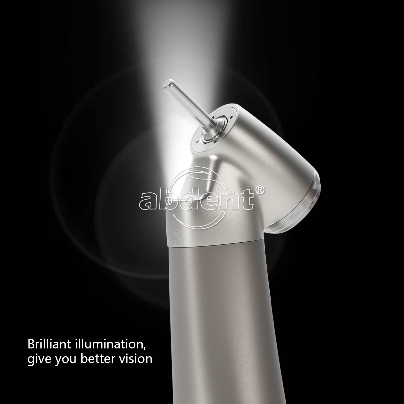 AbDent Dental 45° Contra Angle LED Optic 1:4.2 Handpiece Quattro Spray AT