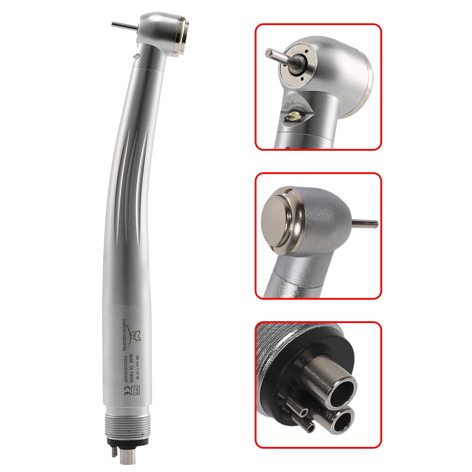 Yabangbang Dental LED Handpiece 4 Hole High Speed Turbine E Generator Self Power
