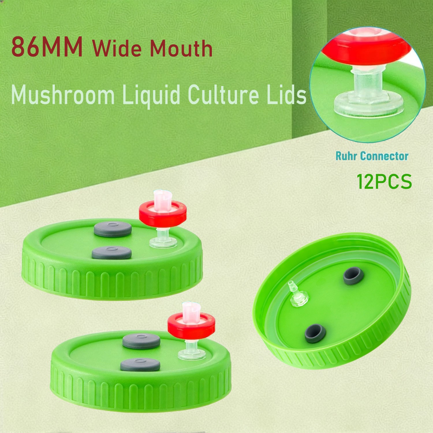 Mason Jar Lid Needle filter Lliquid Culture Lid with Tubing Mushroom growing Lid