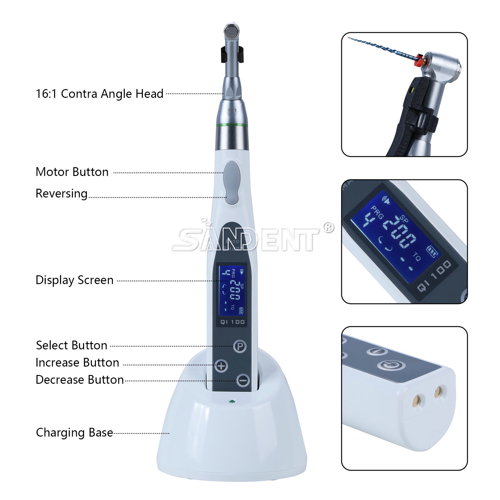 Dental Ultrasonic Scaler Handpiece For EMS / Scaler Tip Scaling G1-G6