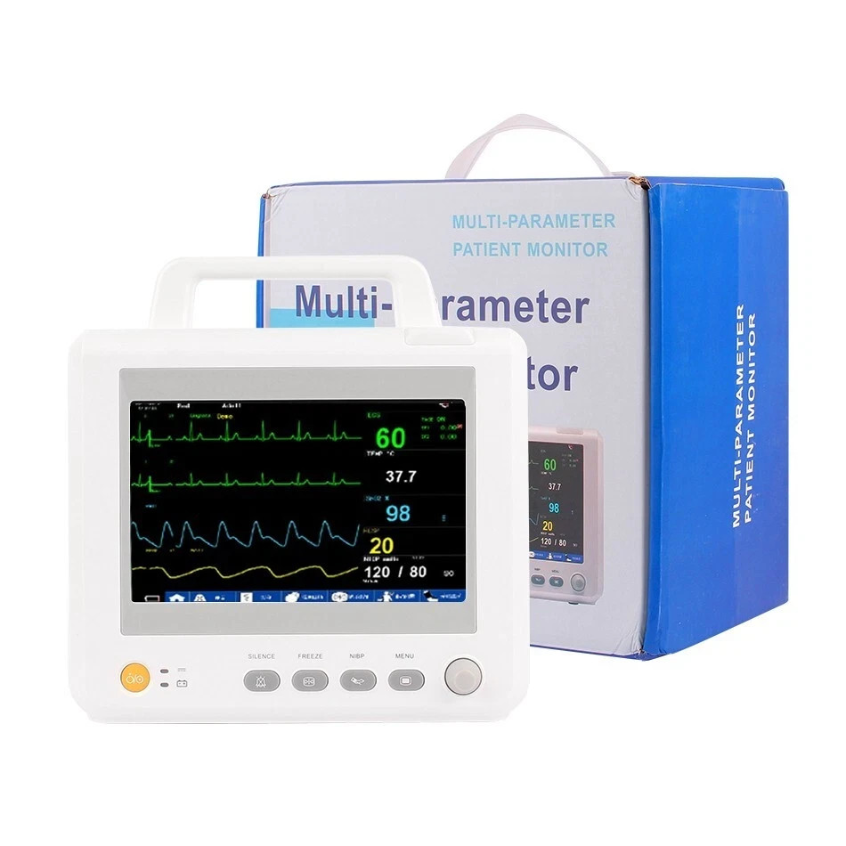 New Veterinary Multi -Patient Monitor 8″-ECG, NIBP, SPO2, TEMP ,Color Screen