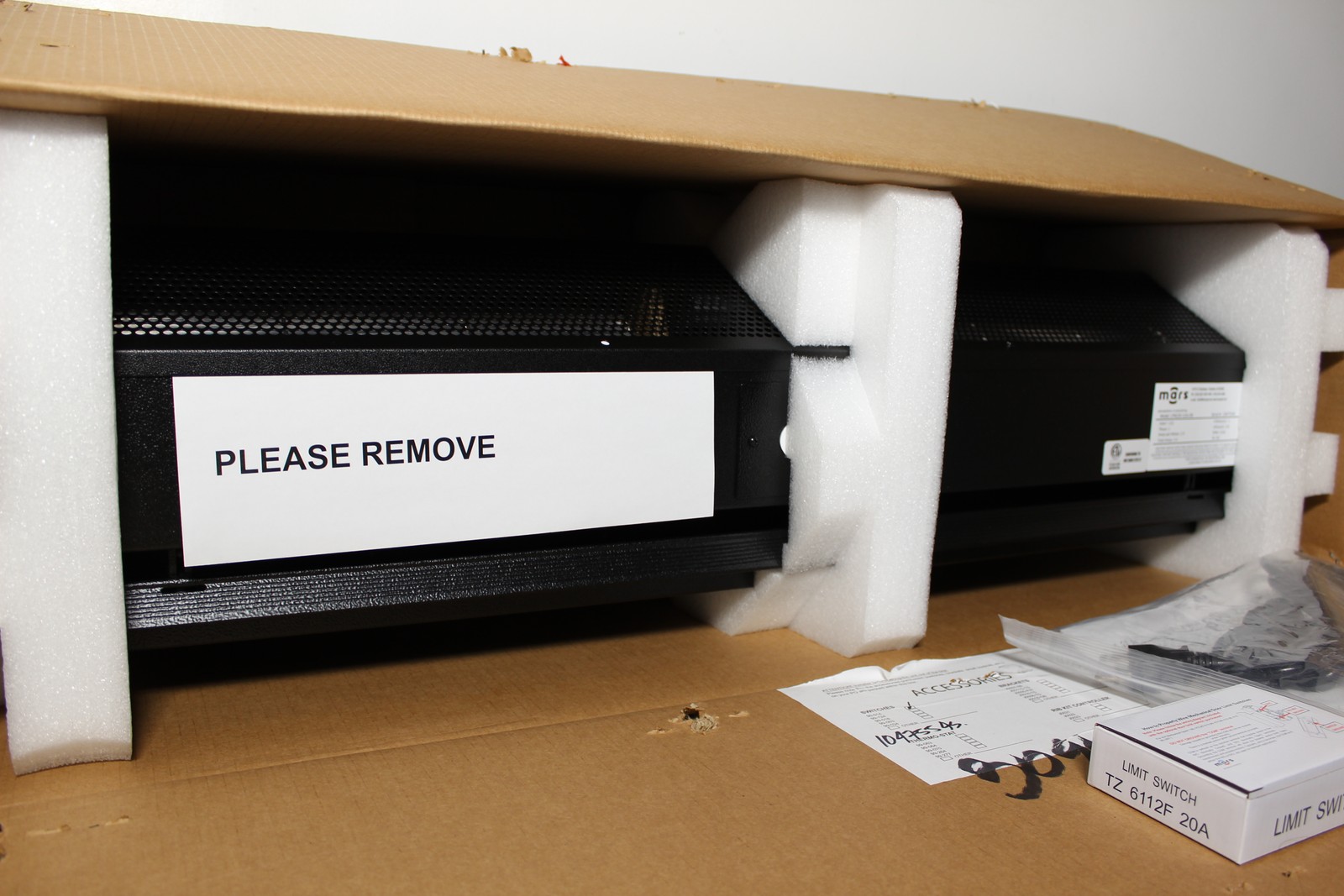 Mars LPN236-1UA-OB Sanitation Air Curtain 1/6HP 120V 60Hz, ETL Cert (3363853)