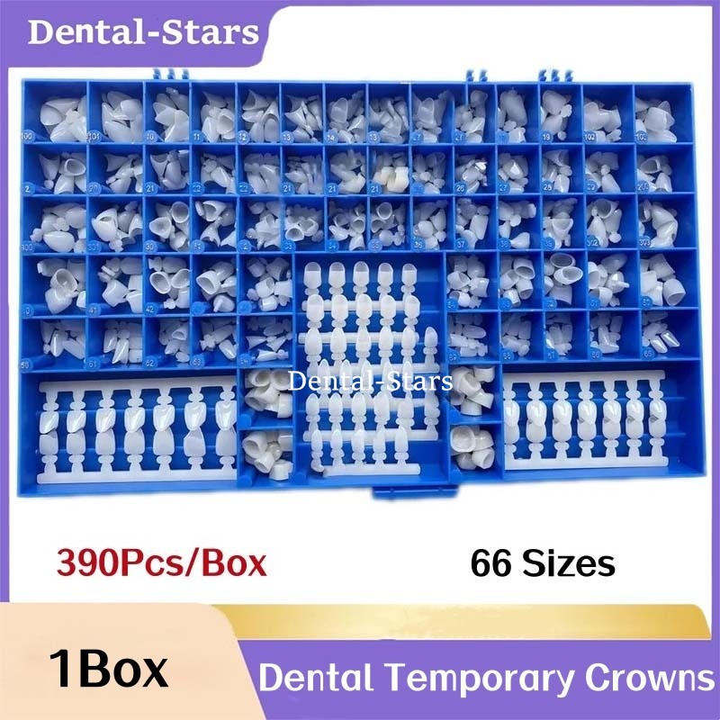 390Pcs Temporary Dental Crowns 66Size Crown Mold Guides Premolar Molars Anterior