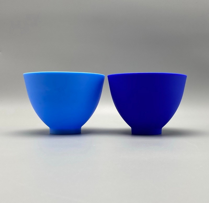 Dental Lab Mixing Bowl Flexible Silicone Rubber Extra Large Blue Bowls Hygienist