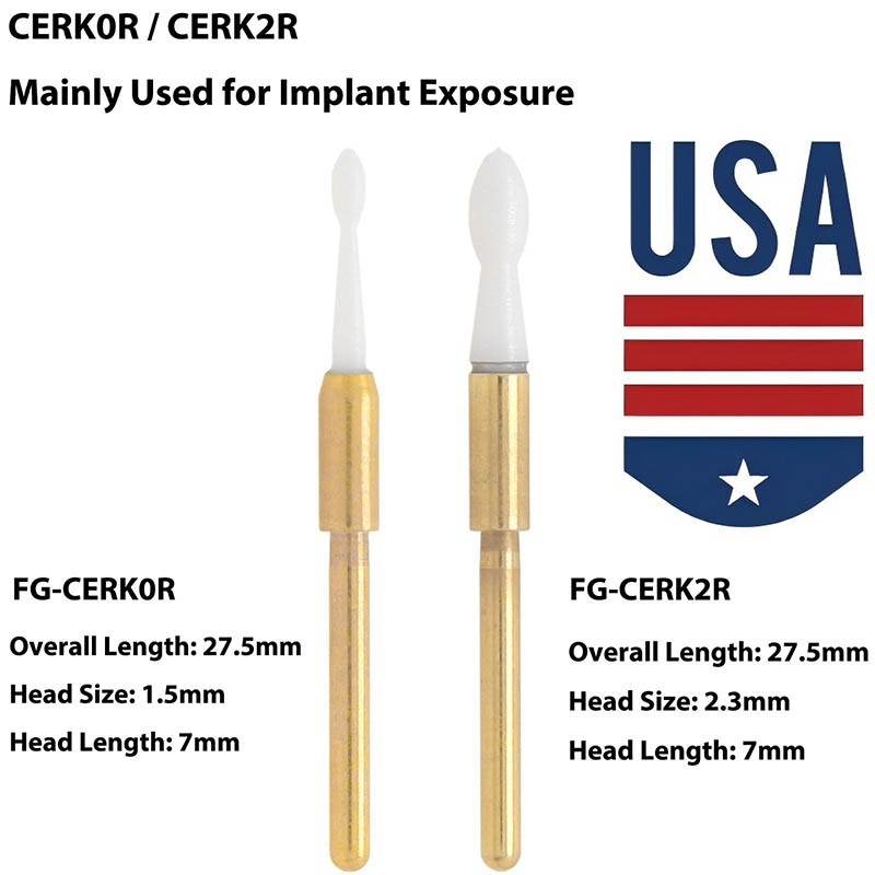 2PCS Dental Surgical Ceramic Soft Tissue Trimmer Bur – FG Bur