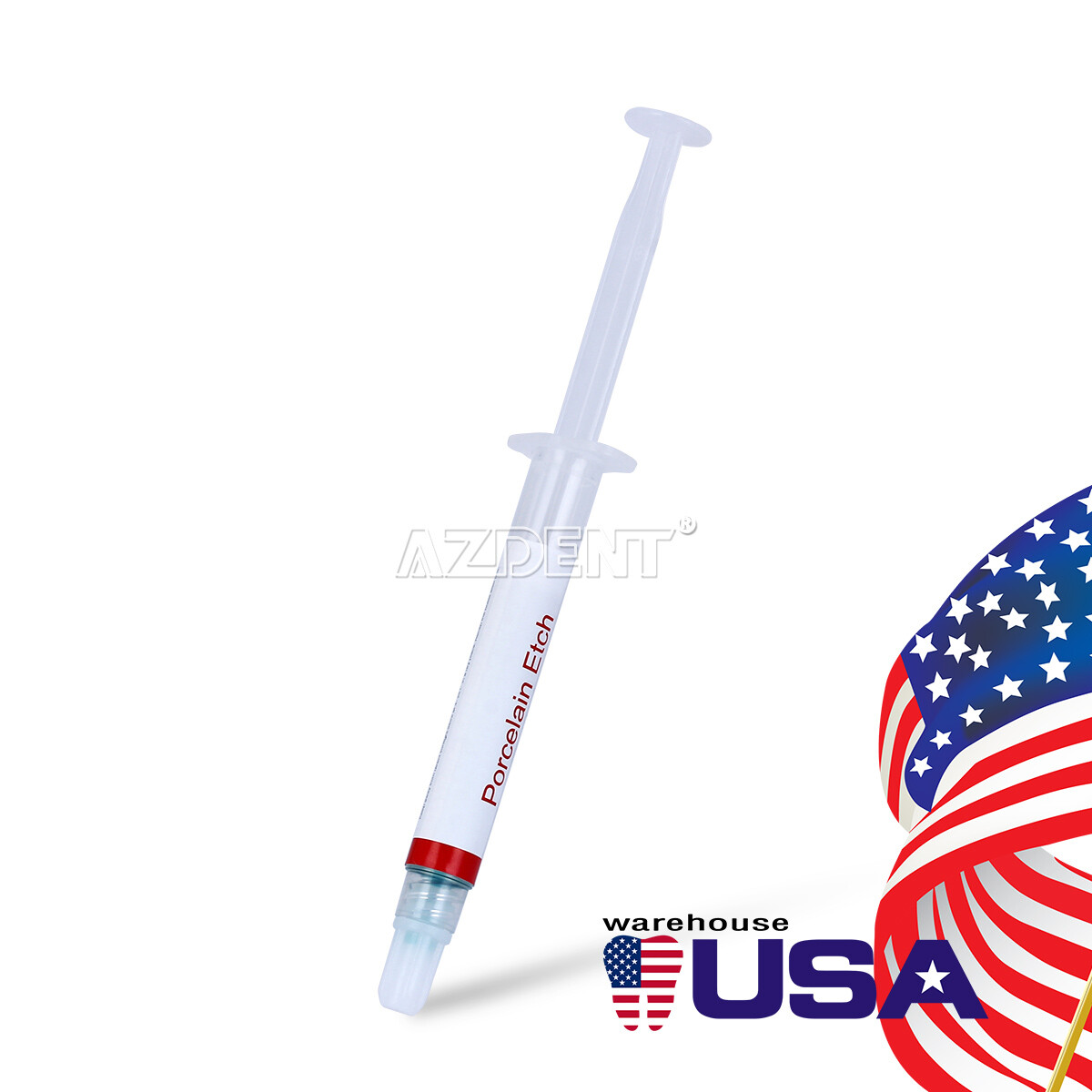 Dentex Dental Porcelain Etch Gel 9.5% Hydrofluoric Acid Etchant 3 Syringe 2.5ml