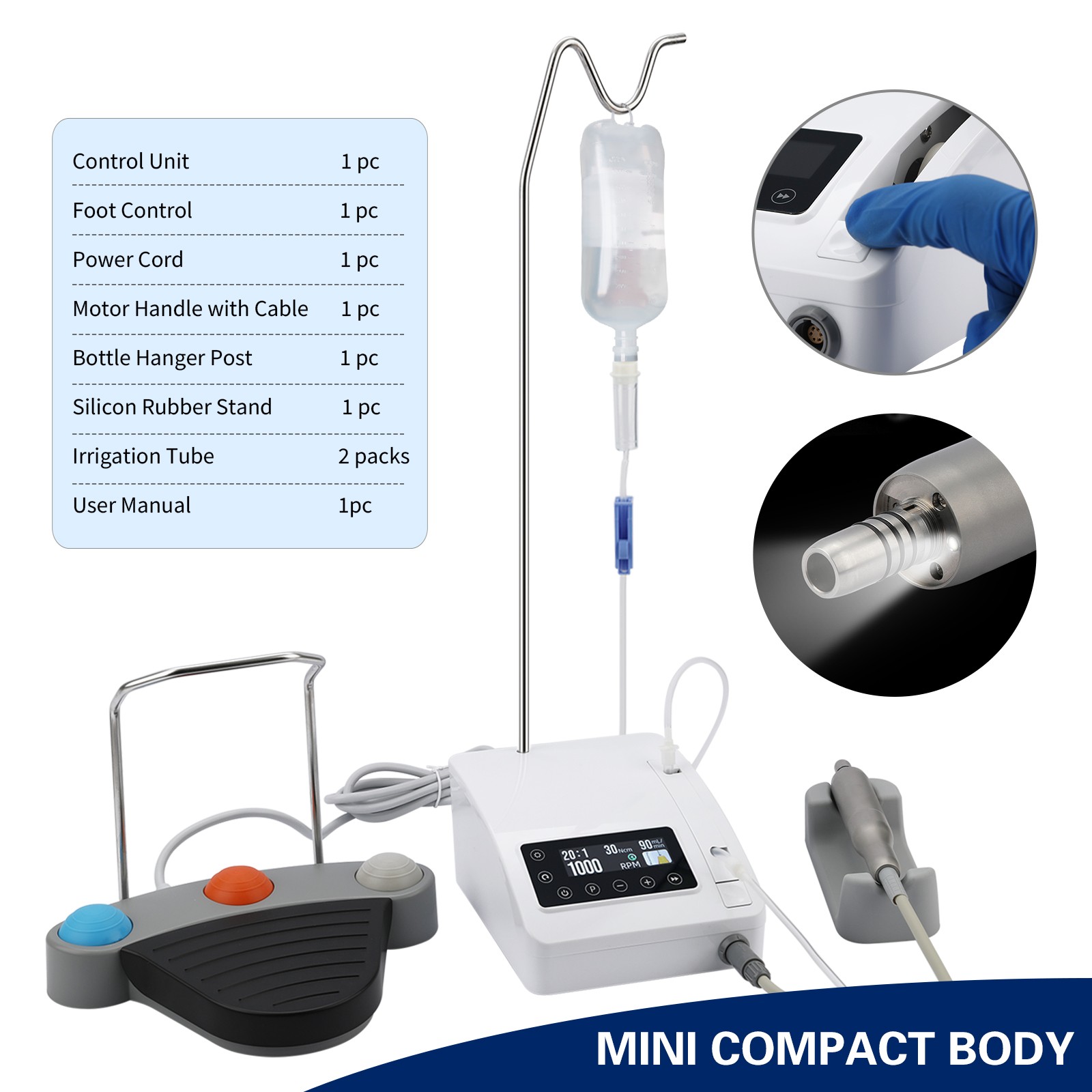 Dental LED Brushless Implant Surgery Motor / LED 1:1 1:4.2 1:5 20:1 Handpiece dk
