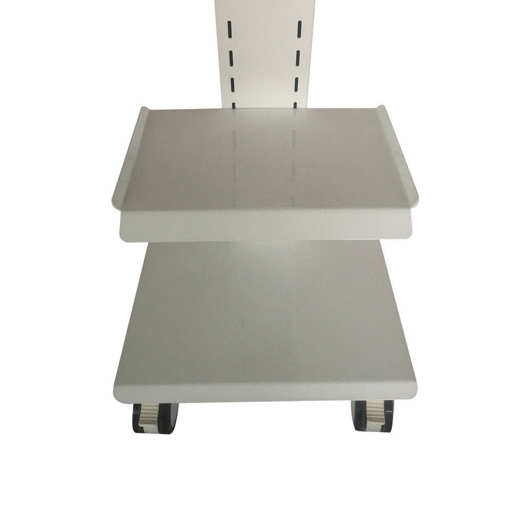 Mobile Dental Trolley Medical Tool Cart Three Layers w/ Foot Brake Trolley Cart