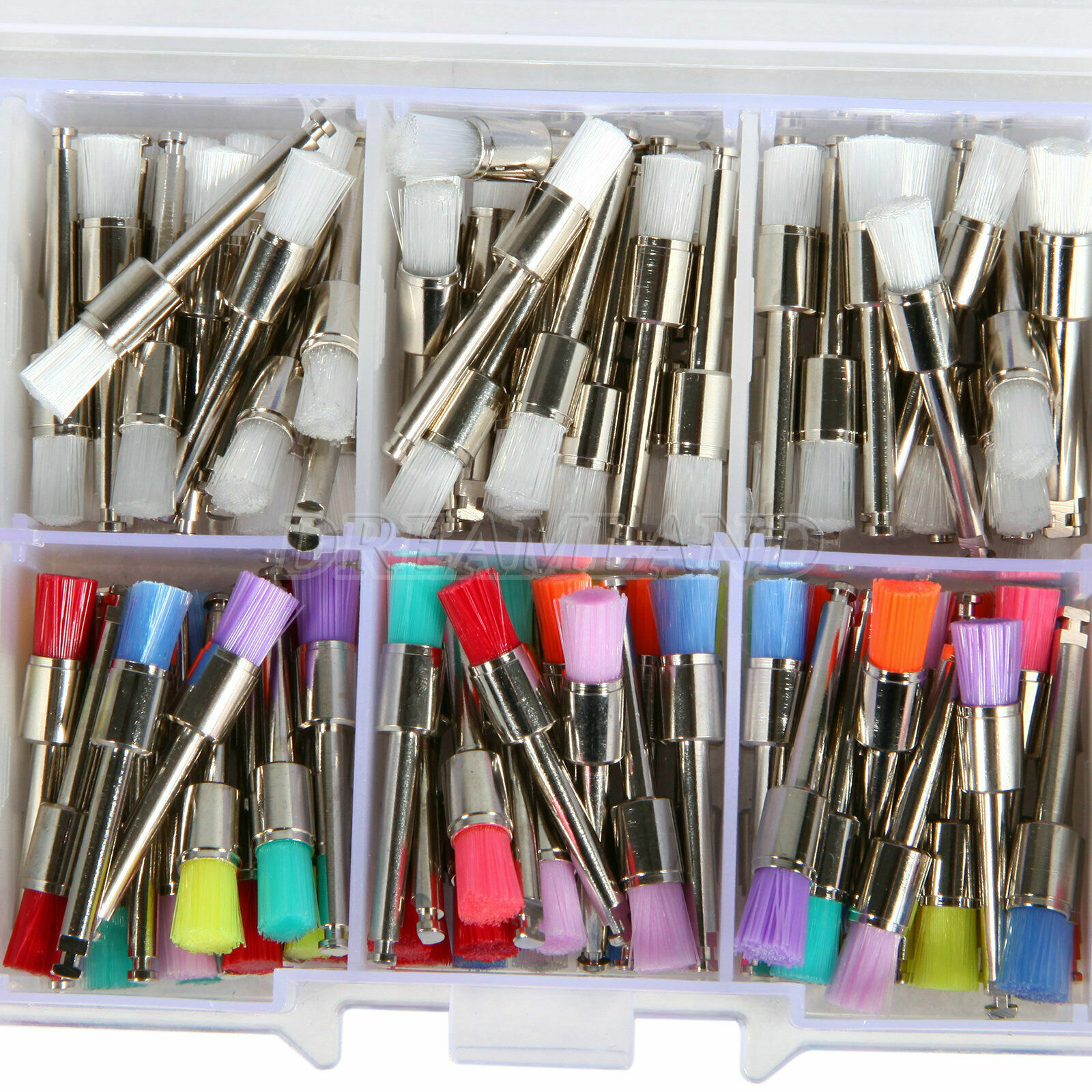 200Pcs/Box Dental Nylon Materials Closure Flat Polishing Prophylaxis Brushes USA