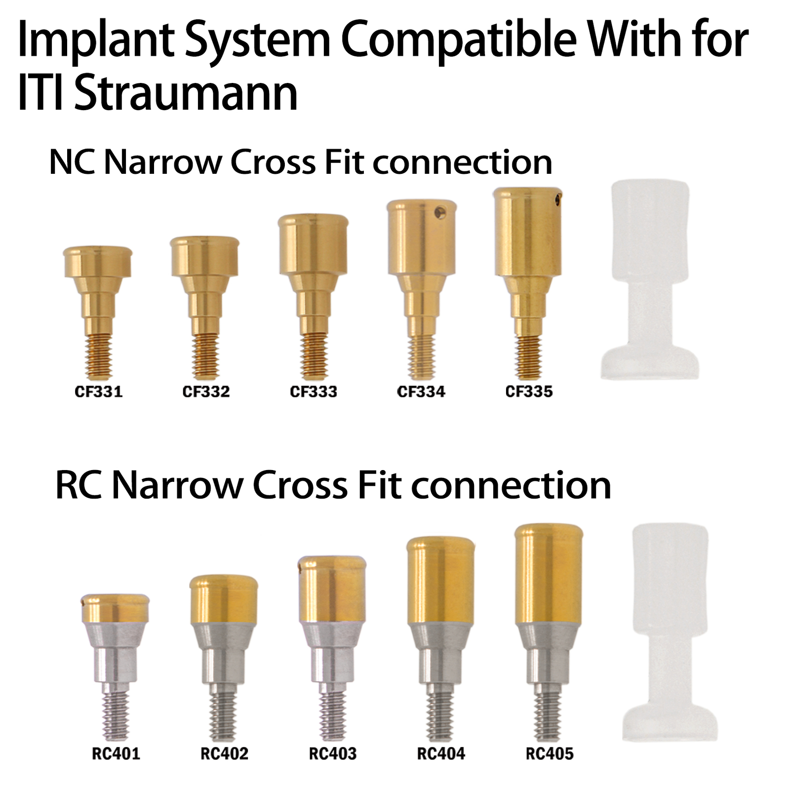 Healing/Locator Abutments Transfer Open/Closed Tray NC/RC Caps For ITI Straumann