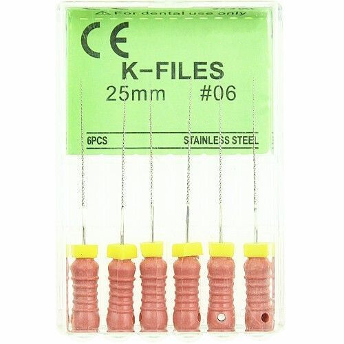 10 Packs Dental K-files 21/25mm Endodontic Hand Use Endo Root Canal Files-