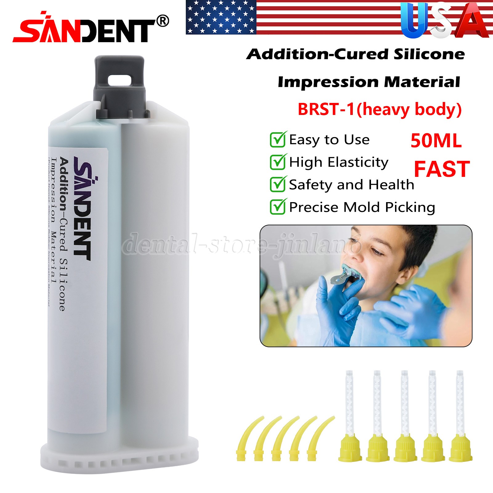 Heavy Body Fast Set Impression Material VPS, Dental PVS Box of 8