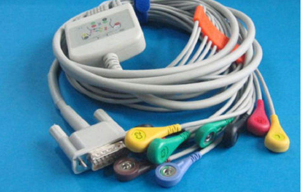 1pcs Philips M1770A 10Leads Shielded EKG Cable IEC Snap Compatible