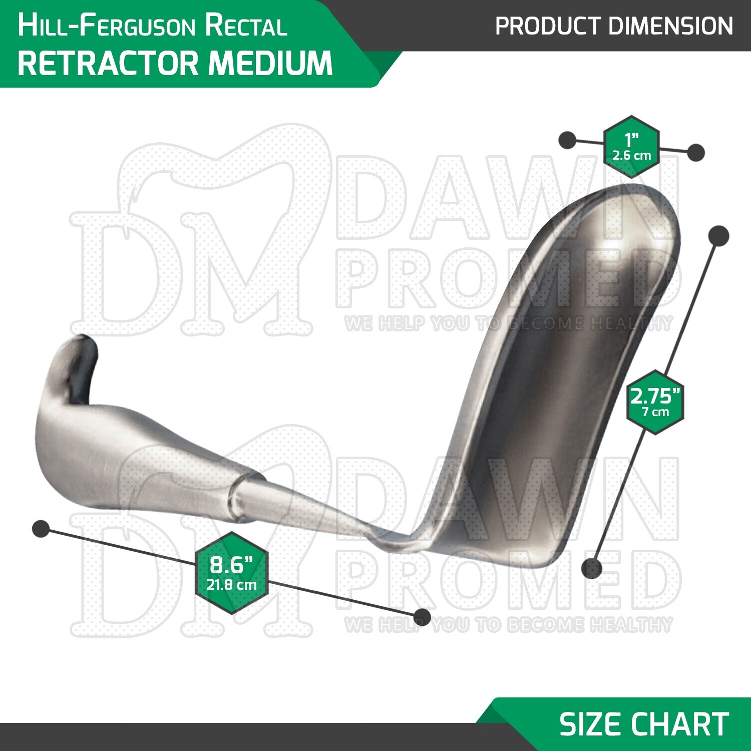 Hill Ferguson Retractor 8.6″ Medium Blade Surgical & Veterinary Inst German Gr