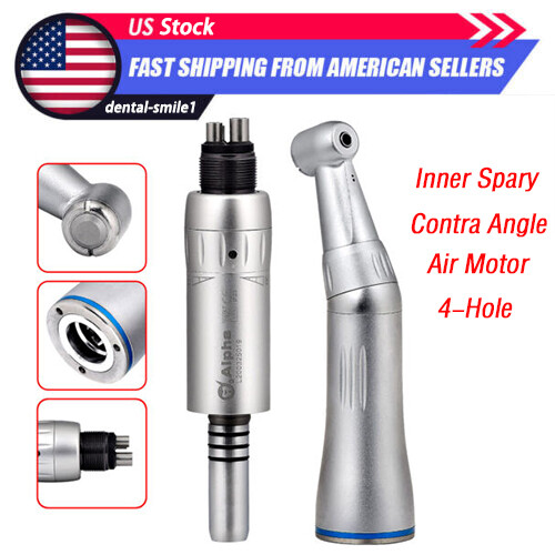 Dental Low Slow Speed Handpiece Contra Angel 4 Hole Air Motor Inner Water Spray