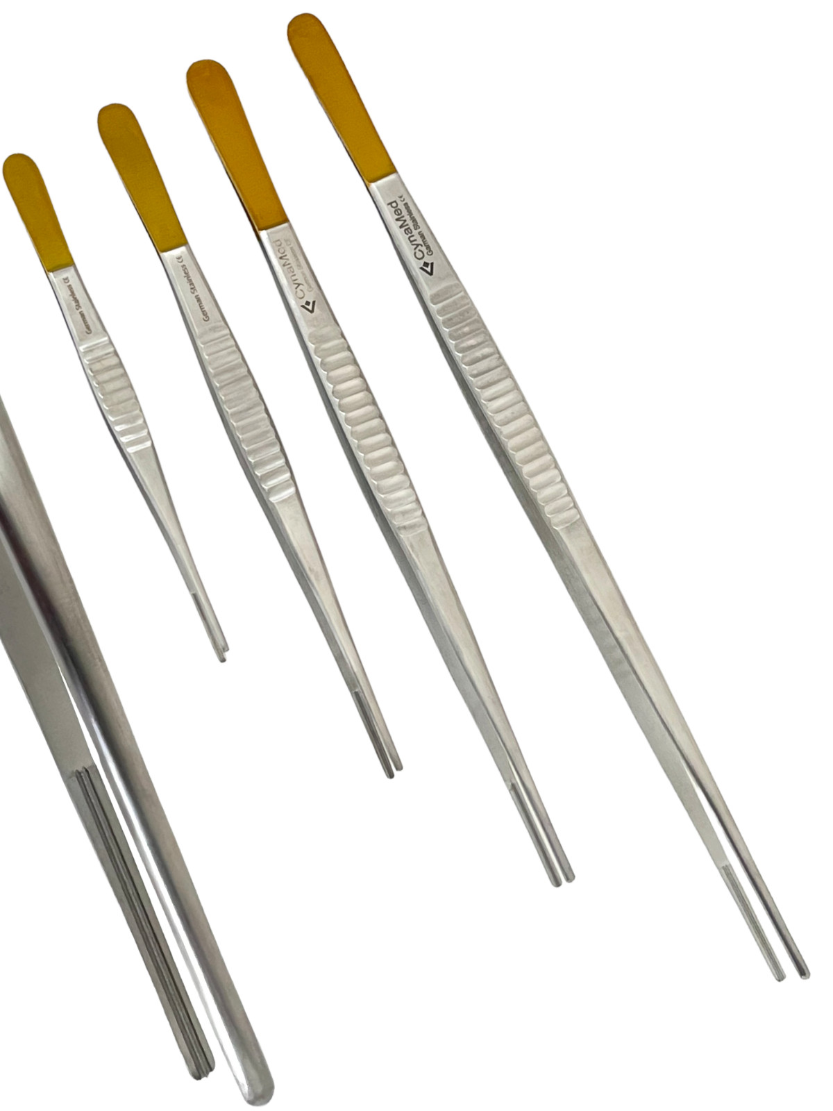 GERMAN 4 DEBAKEY ARTERY ATRAUMATIC TISSUE VASCULAR FORCEP GOLD 6”+8”+10”+12”