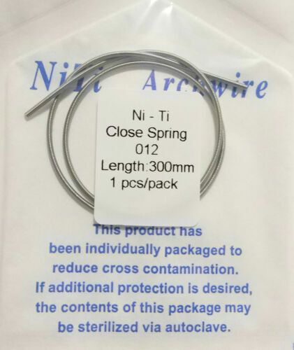 Niti Closed Coil Spring 012″ Coils Brackets Archwire Orthodontic Dental 300mm
