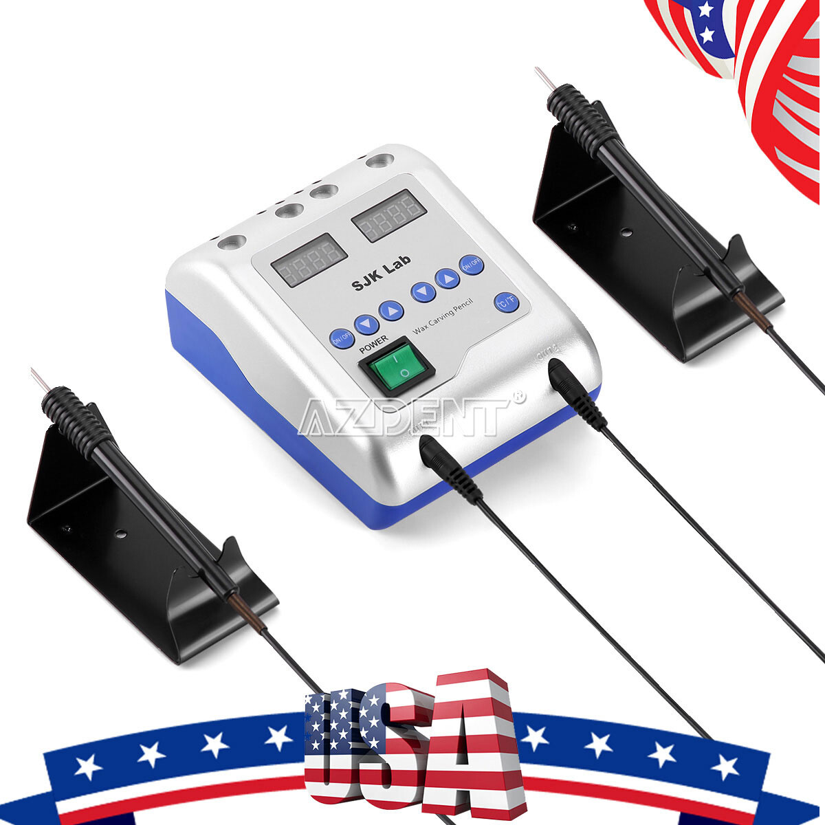 Dental Electric Waxer Wax Knife Carving Equipment 6 Wax Tips & 2 Pens