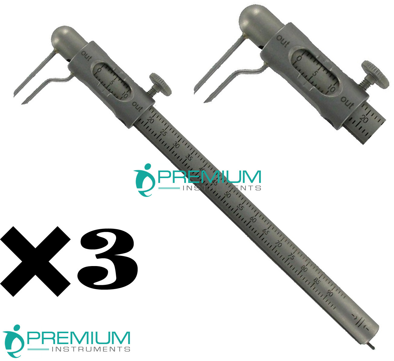 3× Dental Micro Boley Gauge Material Teeth Size Measuring Premium Instruments