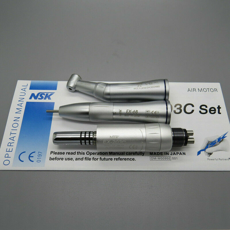 Dental Inner Water Spray Low Speed Handpieces Straight Contra Angle Air Motor M4
